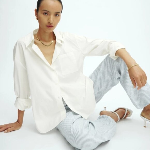 Reformation Will Oversized Shirt in White size XS NWT - Picture 1 of 10
